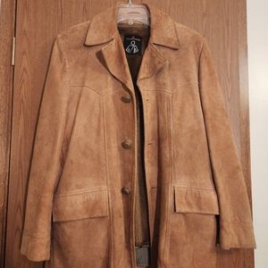 Vintage Suede Leather Puritan Sportswear Jacket, Coat  Beige Brown 40 USA  Rare